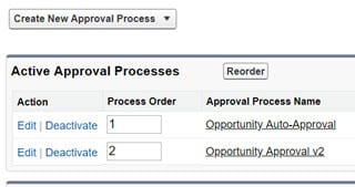 Two active approval processes