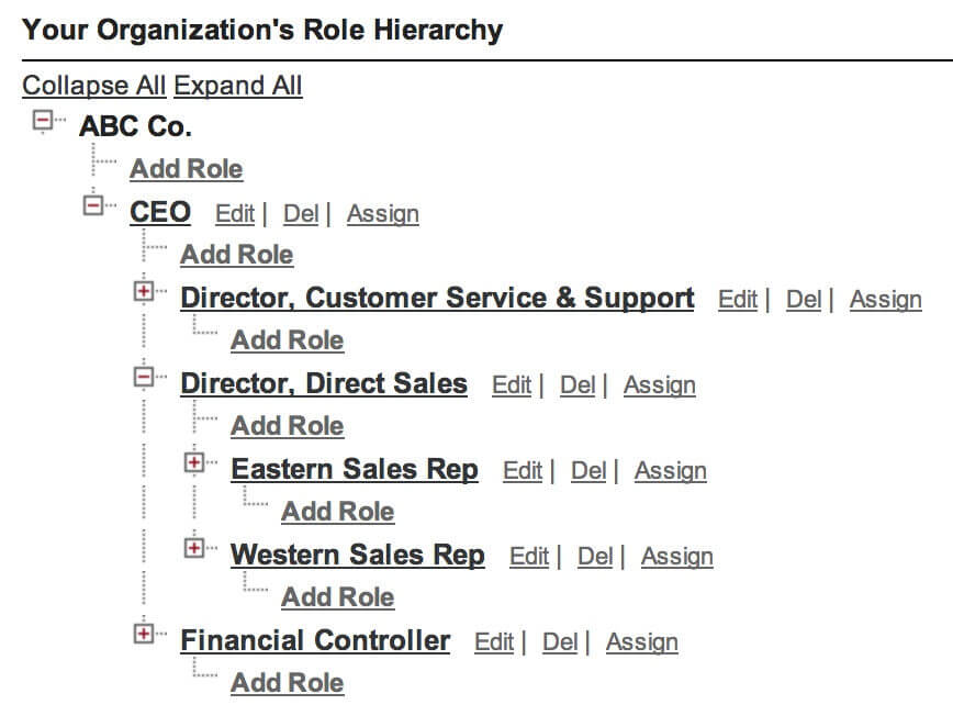 Sample Role Hierarchy