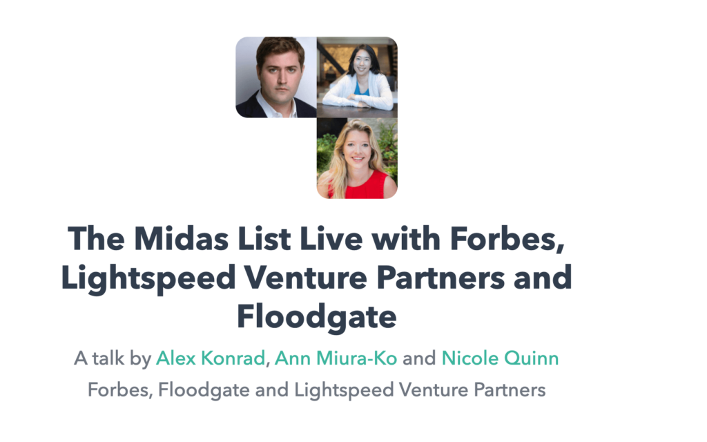 New in Venture: Midas List Live with Ann Miura-Ko and Nicole Quinn