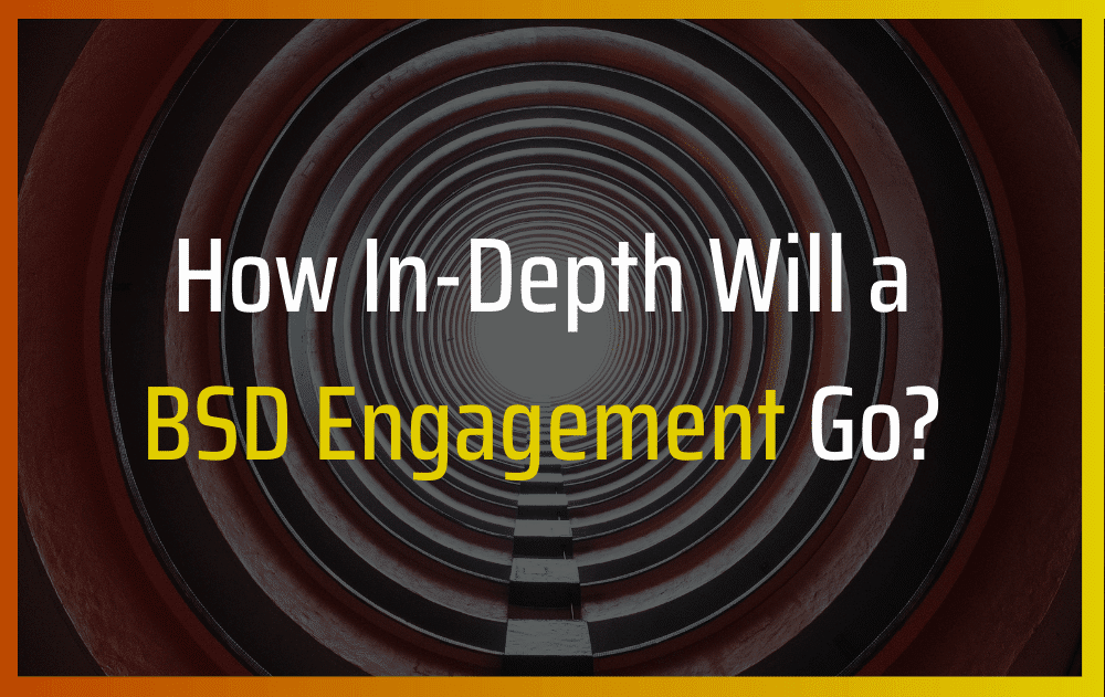 How In-Depth Will a BSD Engagement Go?