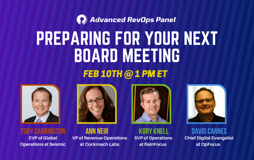 Advanced RevOps: Preparing for your next Board Meeting